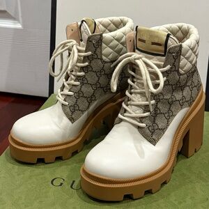 Gucci Lace Up Ankle Boots